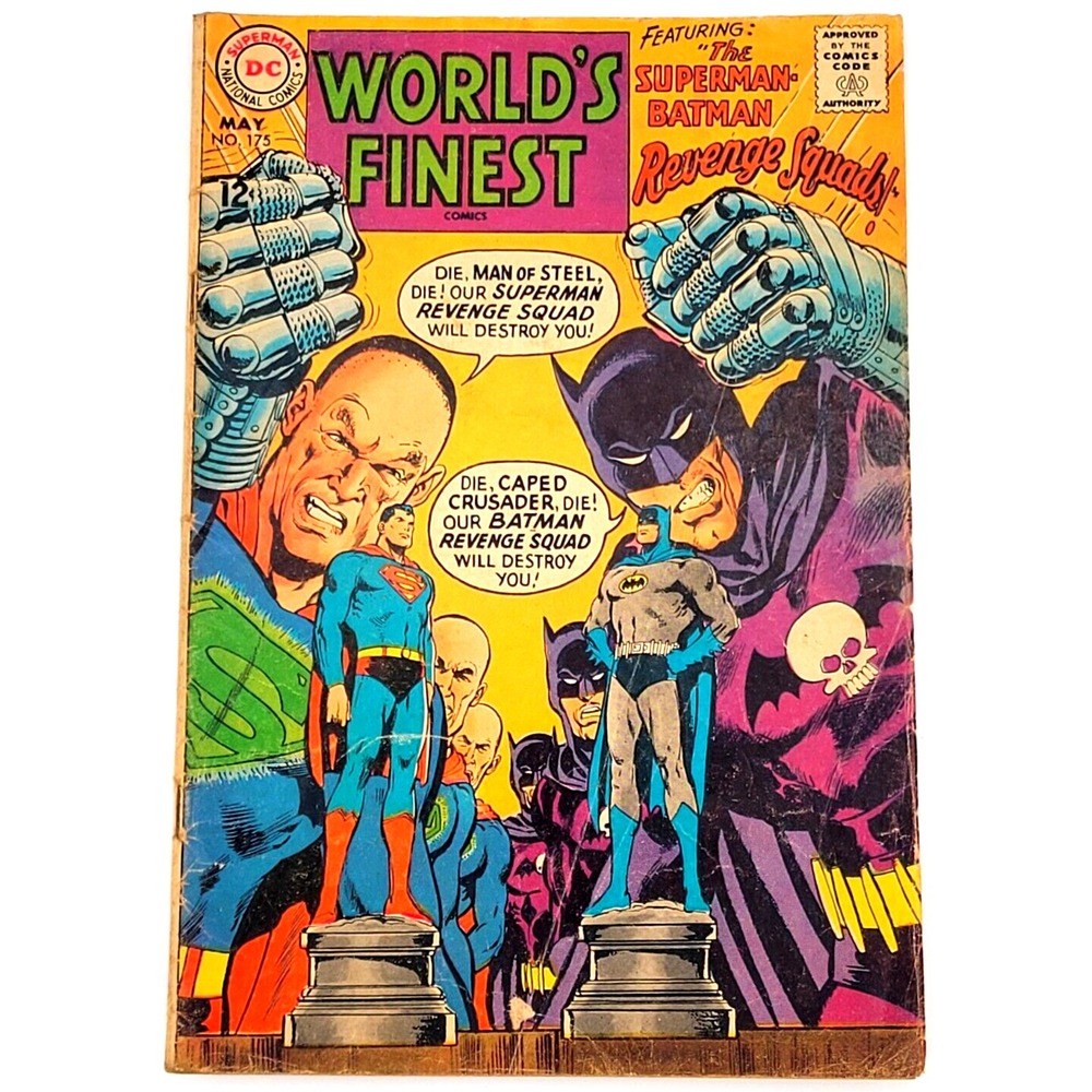 WORLD'S FINEST #175 (1968) / VG- / REVENGE SQUAD BATMAN SUPERMAN 12CENT